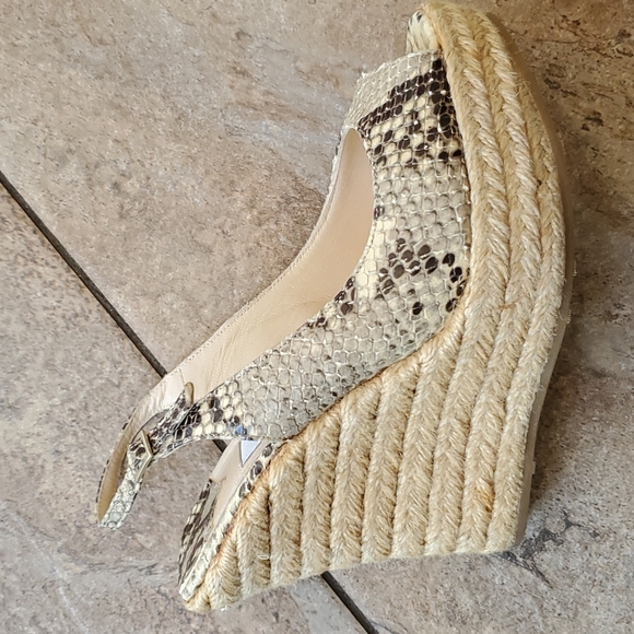 EUC Jimmy Chew snakeskin wedges - Picture 3 of 12